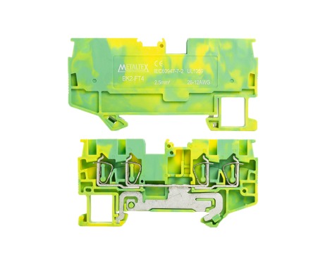 BK2-FT4 CONECTOR TERRA MOLA 2,5MM² - FRONTAL 4 VIAS METALTEX  °°