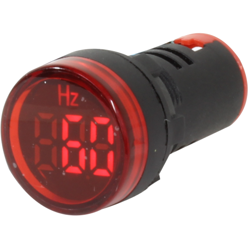 FREQUENCÍMETRO DIGITAL 22MM - VERMELHO - 50 A 380VCA F20-3R METALTEX°°