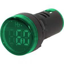 FREQUENCIMETRO DIGITAL 22MM - VERDE - 50 A 380VCA F20-3G METALTEX°°