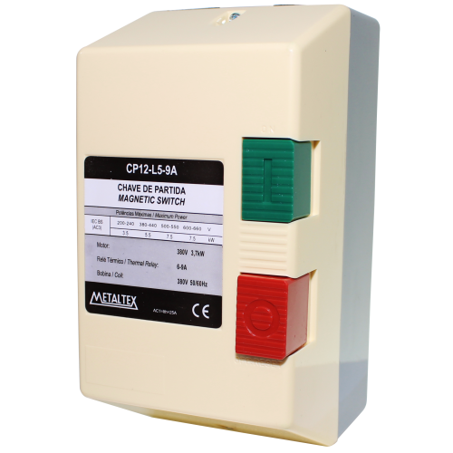 CP12-L5-9A CAIXA DE PARTIDA 5CV - 380V - 6 A 9A METALTEX °°