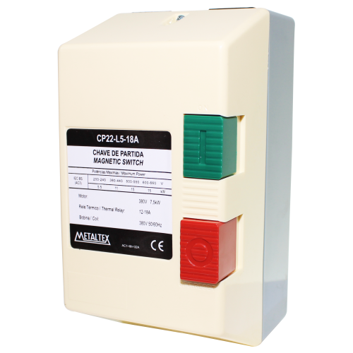 CP22-L5-18A CAIXA DE PARTIDA 10CV - 380V - 12 A 18A METALTEX °°