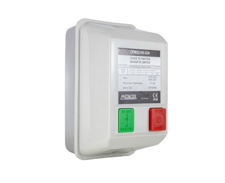 CPM22-H5-22A CAIXA DE PARTIDA IP56 - 7,5CV - 220V - 16 A 22A METALTEX °°