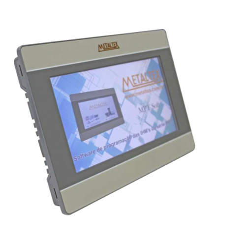 INTERFACE HOMEM MÁQUINA 7 POL COLOR - 800X480PX - RS232/RS485/USB -24VCC MPT-070N METALTEX °°
