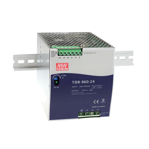 FONTE CHAVEADA ALIMENTAÇÃO 340-550V OU 480-780VDC TRIF - SAÍDA 48V-20A TDR-960-48 MEAN WELL°°