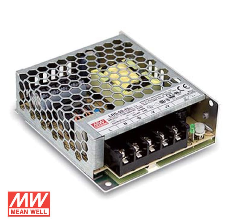 FONTE CHAVEADA 50W - ALIM.88-264VCA-SAÍDA: 12V-4,4A LRS-50-12 MEAN WELL°°