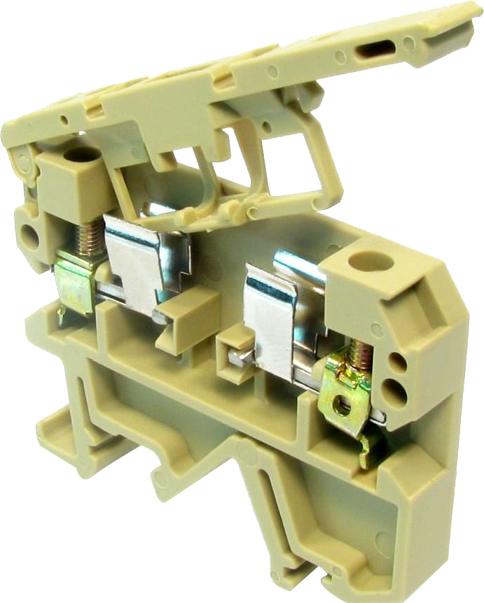 MAB1-F-24V CONECTOR PORTA-FUSIVEL SECCIONAVEL C/ SINALIZACAO LED 24V PARA TRILHOS TS32 E TS35 METALTEX °°