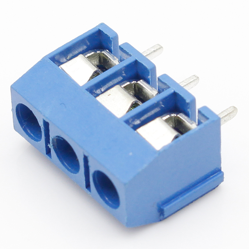 BORNE AZUL 3 VIAS PASSO 5,0MM PINO RETO DEGSON°°