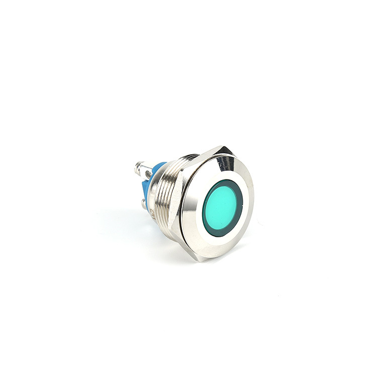 SINALEIRO LED INOX VERDE 24V 19MM METALTEX°°
