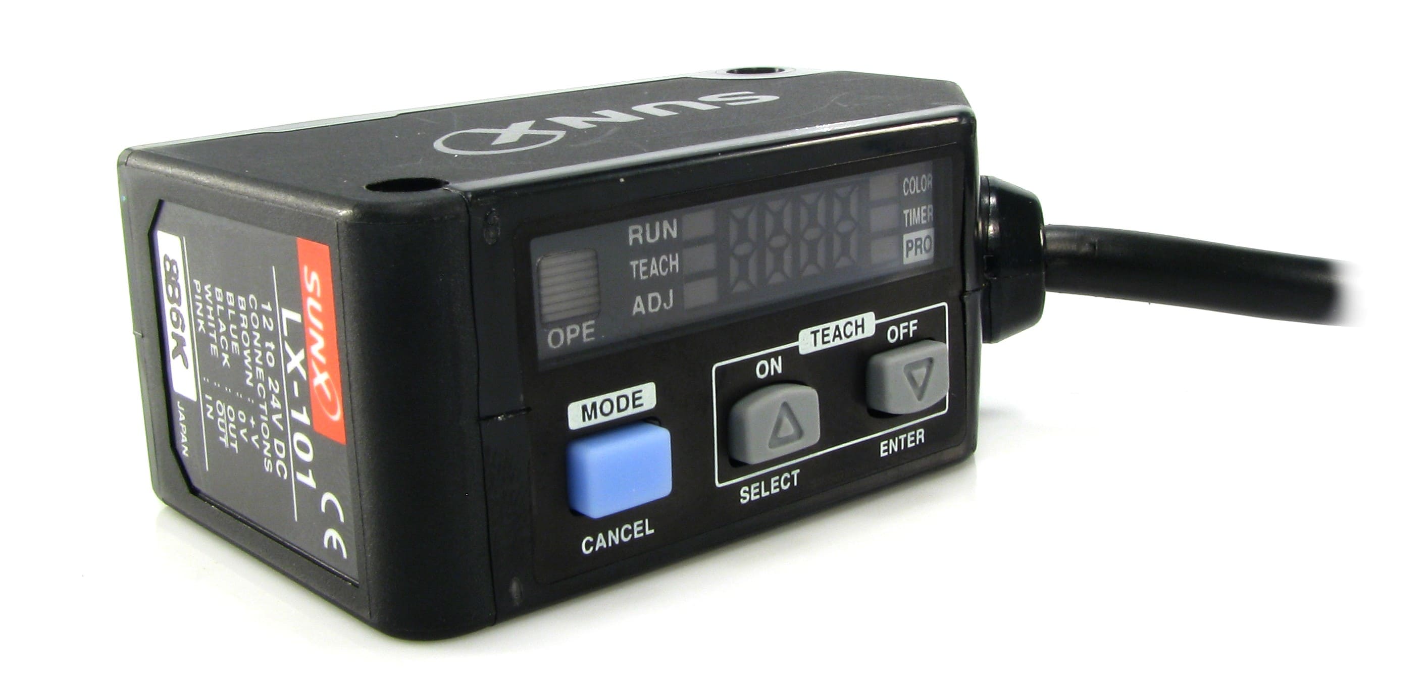 SENSOR FOTOELÉTRICO DE COR/MARCA - NPN C/ CABO 2M LX-101 SUNX°°