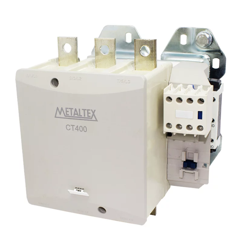 CONTATOR TRIPOLAR 400A/AC3 - BOB: 220VCA - AUX: 2NA+2NF CT400-H5-322 METALTEX°°