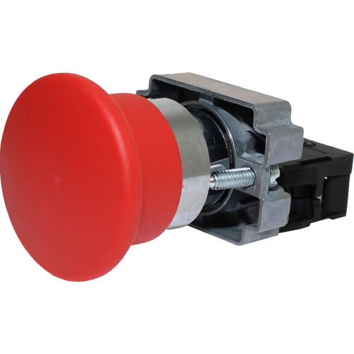 M20AMR-R-1B PULSADOR COGUMELO 22MM METÁLICO - VERMELHO - 1NF METALTEX °°