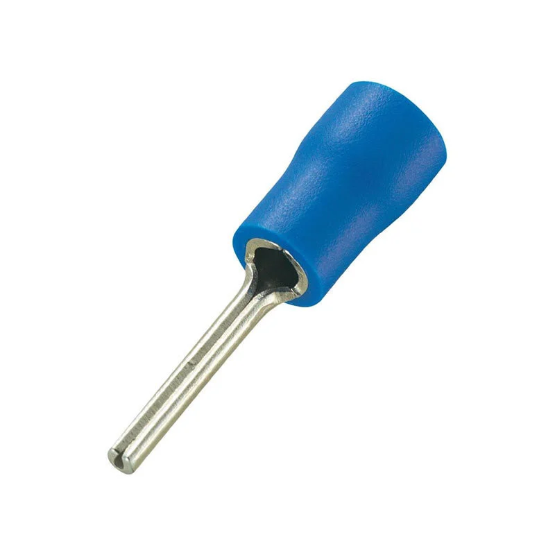 TERMINAL PINO PRE-ISOLADO AZUL 1,5-2,5 MM C10 - 100 PC - PTV2-10 ELETROKIT°°