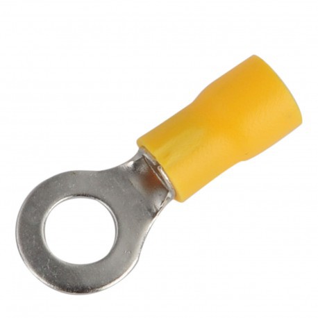 TERMINAL OLHAL PRE-ISOLADO AMARELO 4,0-6,0 MM M5 - 100 PC - RV5.5-5 YELLOW ELETROKIT°°