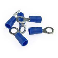 TERMINAL OLHAL PRE-ISOLADO AZUL 1,5-2,5 MM M4 FURO 4MM- 100 PC -  ELETROKIT°°
