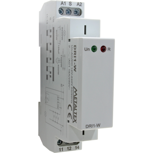 DRI1-W RELÉ DE IMPULSO- 12-240VCA/CC – 1 CONTATO REV. 16A METALTEX°°