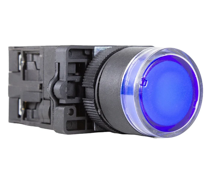 BOTÃO PULSADOR ILUMINADO AZ (NA) - 24VCC °°
