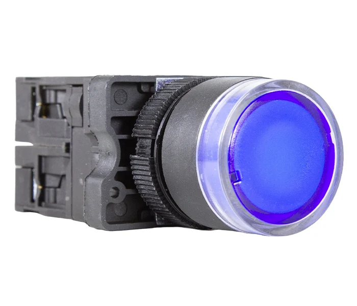 BOTÃO PULSADOR ILUMINADO AZ (NA) - 220V °°