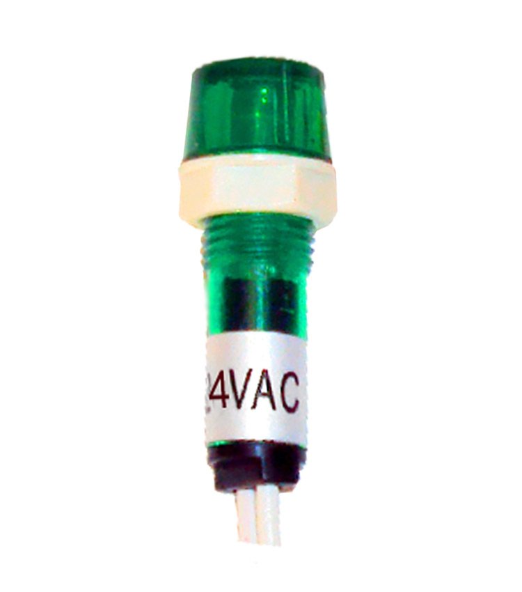 SINALEIRO CCA-24G LED VERDE 24VCC/VCA Ø9MM - (QUANTIDADE MÍNIMA MÚLTIPLOS DE 20 UNIDADES) 8650 SIBRATEC°°