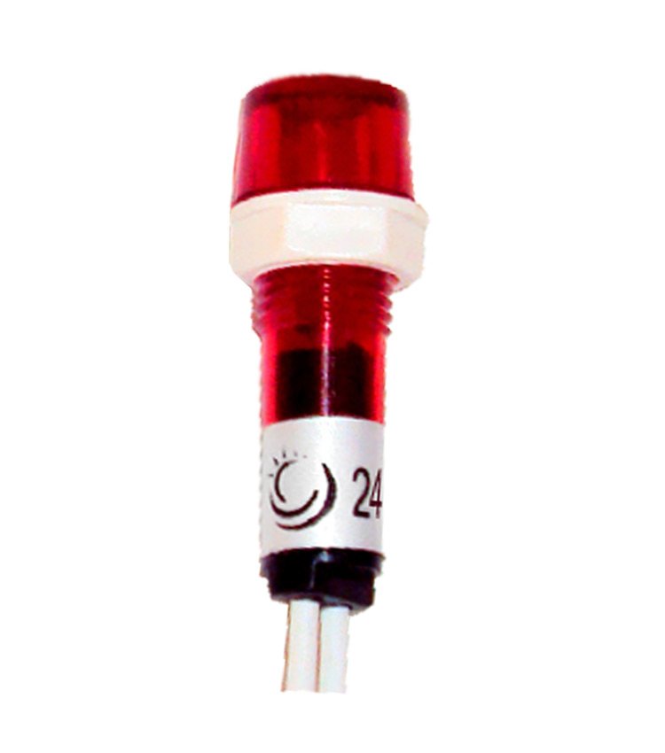 SINALEIRO CCA-24R LED VERMELHO 24VCC/VCA Ø9MM - (QUANTIDADE MÍNIMA MÚLTIPLOS DE 20 UNIDADES) 8651 SIBRATEC°°