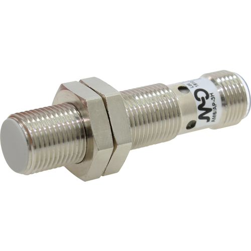 SENSOR INDUTIVO M12 CORPO CURTO - SN=4MM FACEADO - PNP - NA - 10-30VCC –C/ CONEC. M12 AM6/AP-3H METALTEX °°