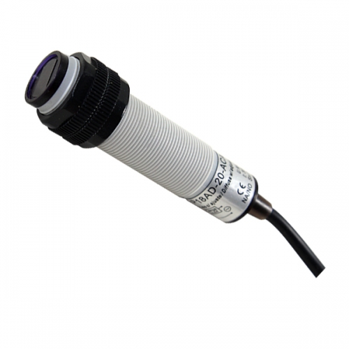 SENSOR FOTOELETRICO DIFUSO NA- COM AJUSTE-20CM - 90~250VCA P18AD-20-ACA METALTEX°°