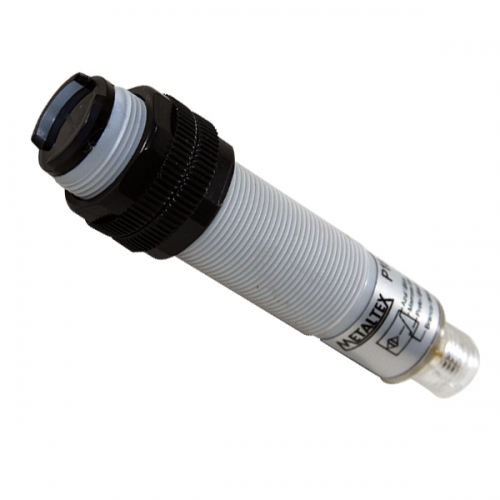 SENSOR FOTOELÉTRICO DIFUSO NPN/NA+NF - 10CM - 10~30VCC C/ CONECTOR M12 P18D-10-DNC-K12 METALTEX°°