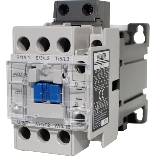 CT12-B0-311 CONTATOR TRIPOLAR 13A/AC3 - BOB: 24VCC - AUX: 1NA+1NF METALTEX °°
