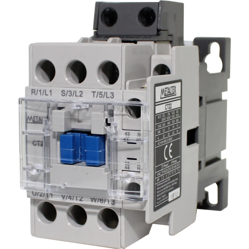 CONTATOR TRIPOLAR 22A/AC3 - BOB: 48VCA - AUX: 1NA+1NF CT22-C5-311 METALTEX°°