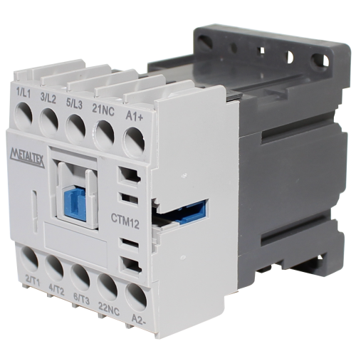 MINI CONTATOR 12A/AC3 - BOB: 24VCC - AUX: 1NF CTM12-B0-301 METALTEX°°