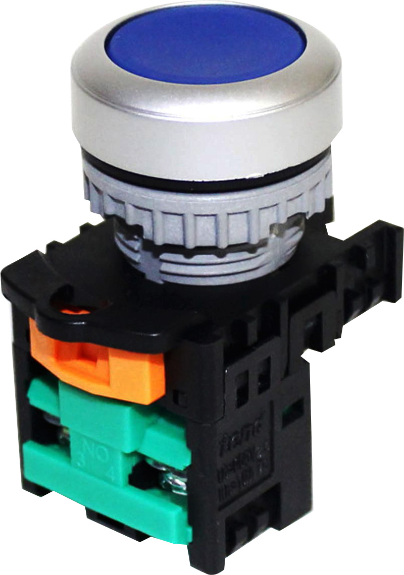 PULSADOR 22MM PLÁSTICO - AZUL - 1NA - IP65 TN2BFBL-1A METALTEX °°