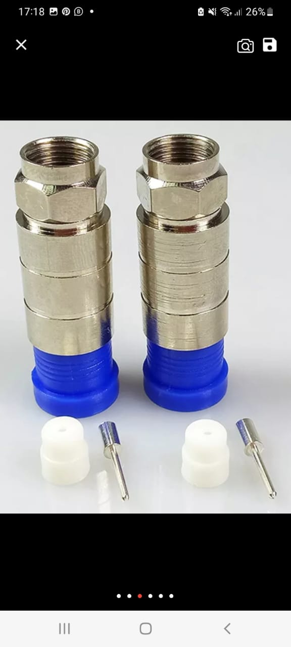 CONECTOR DE COMPRESSÃO A PROVA D'AGUA CABO RG11°°