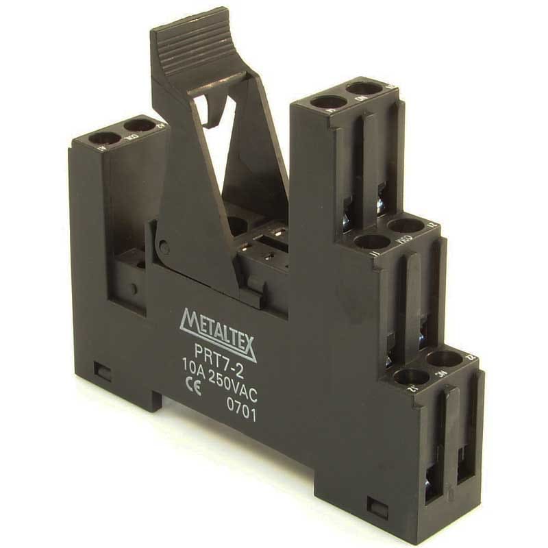 PRT7-2 RELÉ SOQ. DIN SEM RELE 24VCC METALTEX°°