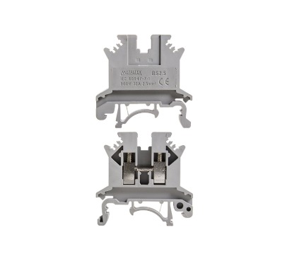 BS2,5C BORNE DE PASSAGEM CINZA 2,5MM CONEXÃO PARAFUSO METALTEX°°