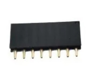 MCS-08 CONECTOR MINI HEADER FILEIRA SIMPLES PARA PCI 8 VIAS 1X8 180 GRAUS PASSO 2,54MM METALTEX°°