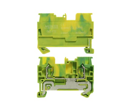 BK2-FT2 CONECTOR TERRA MOLA 2,5MM² - FRONTAL 2 VIAS METALTEX °°