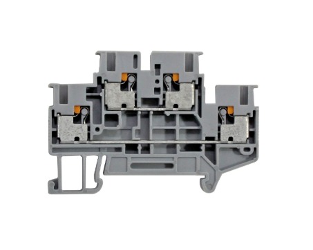 BP2-D22C CONECTOR PASSAGEM PUSH-IN 2,5MM DUPLO NIVEL 2X2 VIAS CINZA BP2-D22C METALTEX °°