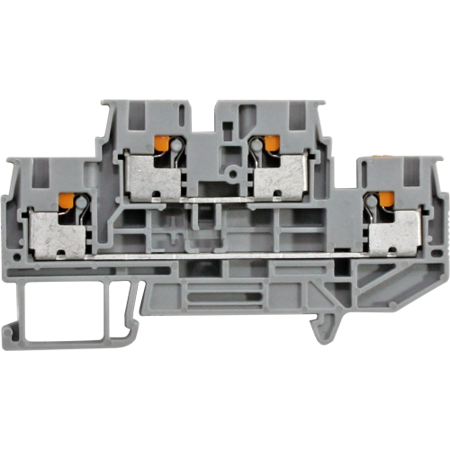 CONECTOR PASSAGEM PUSH-IN 4MM DUPLO NÍVEL 2X2 VIAS CINZA METALTEX BP4-D22C METALTEX °°