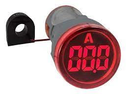 AMPERIMETRO DIGITAL 22MM VERMELHO 50A380VCA/0-100A C/TC METALTEX A20-3R METALTEX °°