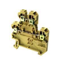 CONECTOR DE PASSAGEM DUPLO 4MM P/ TRILHOS TS32 E TS35 - BEGE MDB4-4/2 METALTEX°°