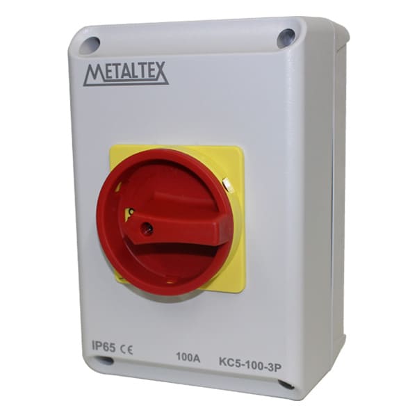 KC5-100-3P CHAVE SECCIONADORA 3 POLOS 100A EM CAIXA IP65 METALTEX °°