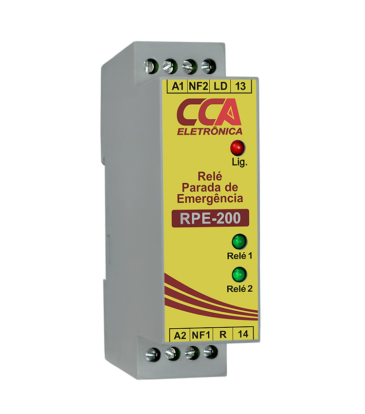 RELE CCA DE PARADA DE EMERGENCIA RPE-200 24VCC CCA ELETRONICA °°