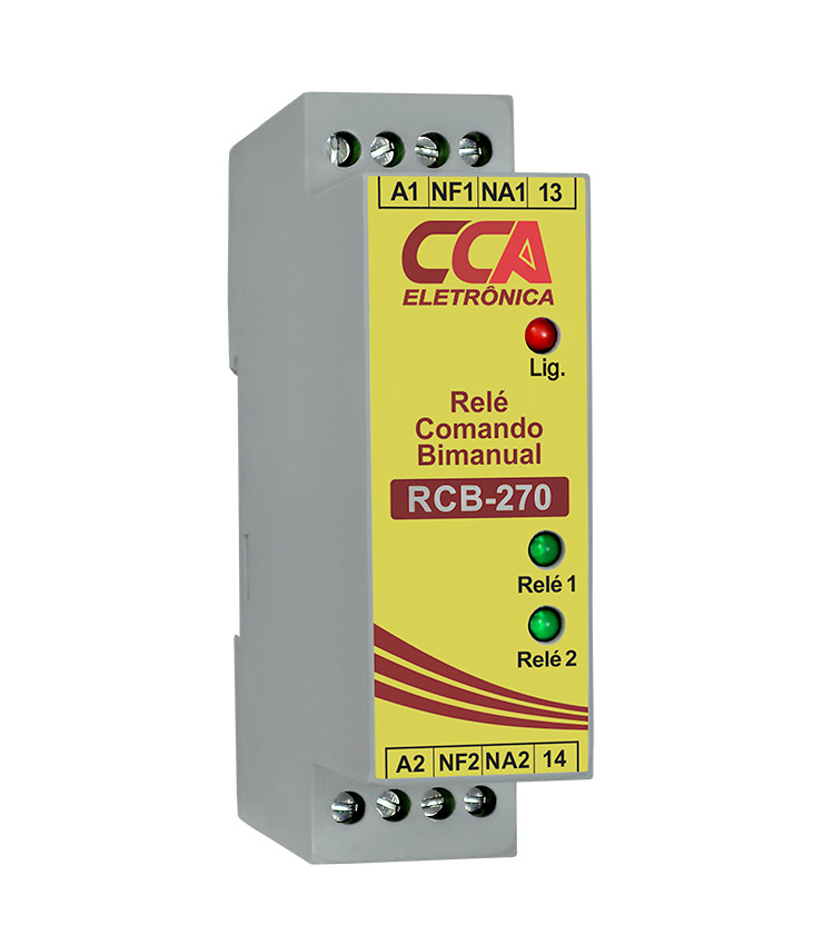 RELE CCA DE COMANDO BIMANUAL RCB-270 24VCC SIBRATECV CCA ELETRONICA °°