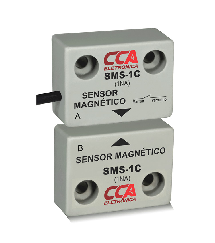 SENSOR MAGNÉTICO DE PROXIMIDADE EMISSOR + RECEPTOR - CONTATO: 1NA SMS-1C SIBRATEC CCA ELETRONICA °°