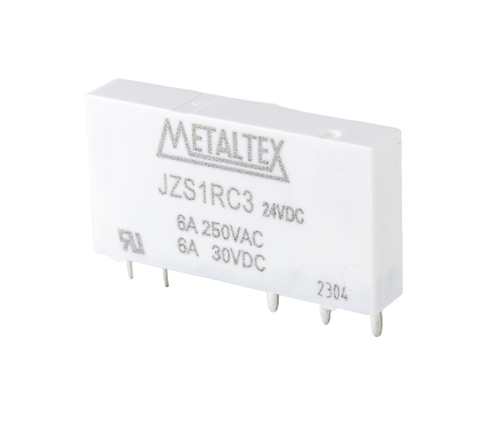 JZS1RC3 RELÉ MINIATURA DE POTÊNCIA 1 REV - BOBINA DE 24VCC - CAPACIDADE DE 6A - TERMINAIS PARA PCI METALTEX°°