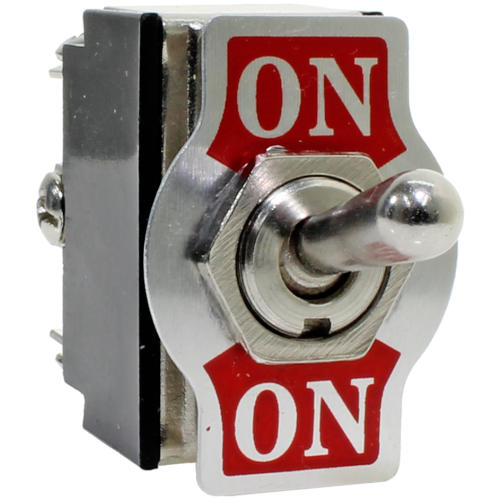 KN3B-202A CHAVE ALAVANCA PARA PAINEL, DIÂMETRO 12,2MM, BIPOLAR, ON-ON, 15 AMPERES, 125VCA, TERMINAIS PARAFUSO METALTEX°°
