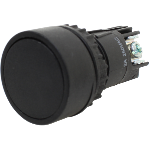 T2PBB-1C-M 	BOTÃO 22MM 1 REVERSÍVEL PRETO METALTEX°°