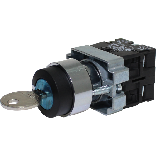 M20KNR4-B-2A SELETORA C/CHAVE 22MM METÁLICO - 3 POS. FIXAS 45G - 2NA METALTEX °°