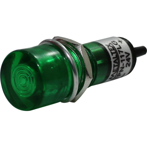 TPN-117LG SINALIZADOR LED 11MM-24VCA/CC VERDE METALTEX°°