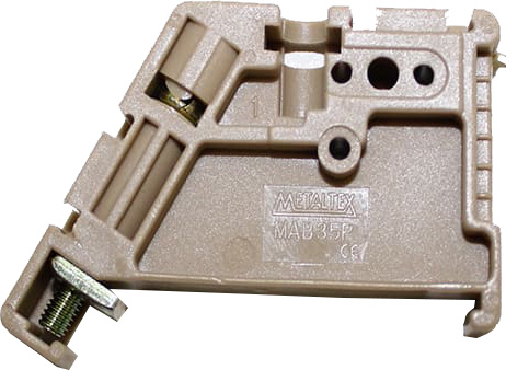 MAB35P POSTE FINAL/BLOCO DE FIXACAO PARA TRILHO TS35 METALTEX°°