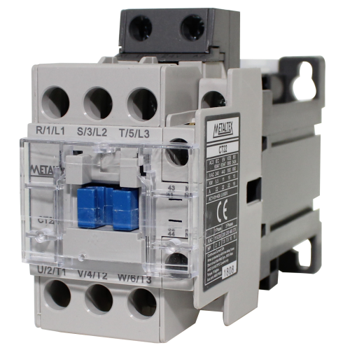 CT22-B0-311 CONTATOR TRIPOLAR 22A/AC3 - BOB: 24VCC - AUX: 1NA+1NF METALTEX°°